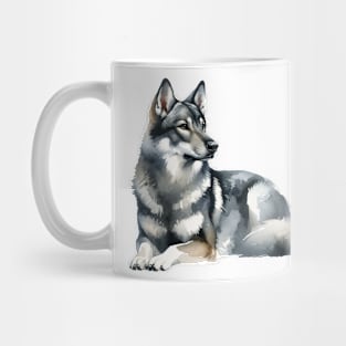 Norwegian Elkhound Watercolor - Beautiful Dog Mug